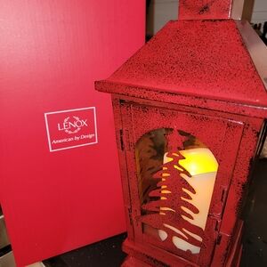 Lenox Red Lantern Candle Holder